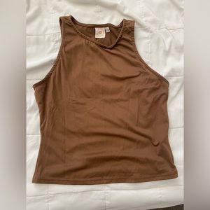 Live in the Moment Brown Tank Top- Size Small